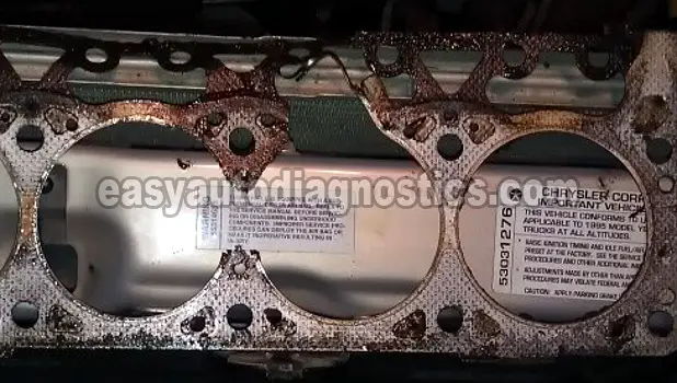 Nissan pickup blown head gasket #5