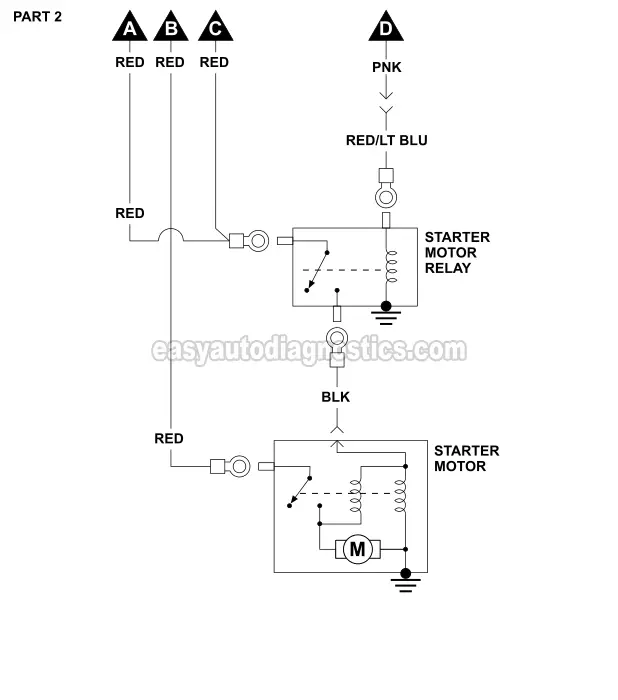 Part 2 -1994 2.3L Ford Ranger Starter Motor Circuit Wiring Diagram With Manual Transmission