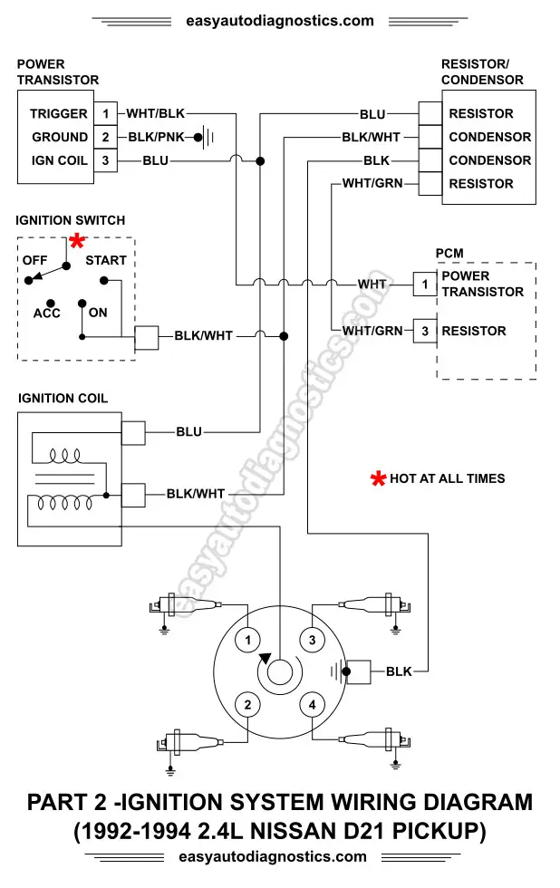 Nissan Alternator Wiring Diagram from easyautodiagnostics.com