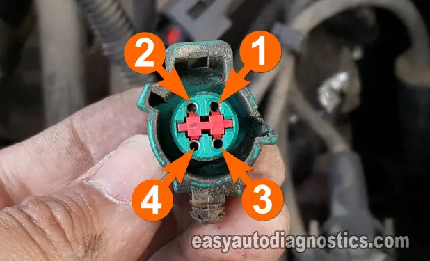 Front View Of Engine Wiring Harness H02S 11. Oxygen Sensor Circuit Diagram (1998, 1999, 2000, 2001 2.5L Ford Ranger And Mazda B2500)