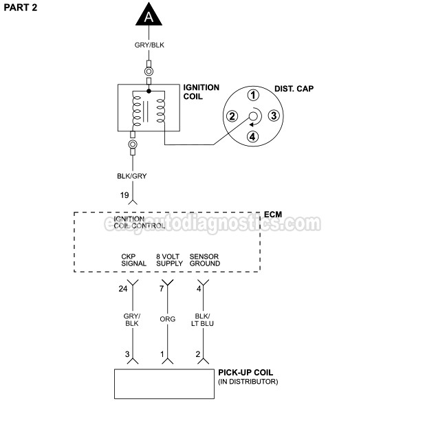 Part 2 -Ignition System Wiring Diagram (1990 2.5L Dodge Dakota)