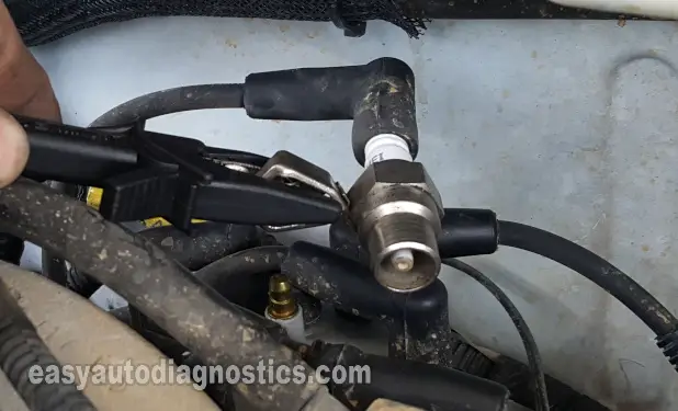 Testing The Ignition Coil's High Tension Wire For Spark. Testing The Ignition System (1998, 1999,2000, 2001, 2002, 2003 3.9L Dodge Dakota)