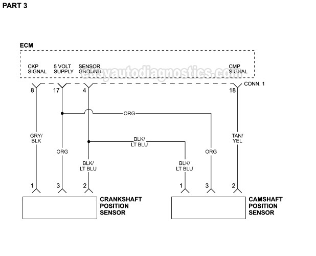 Dodge Dakota Camshaft Position Sensor Connector Wiring from easyautodiagnostics.com