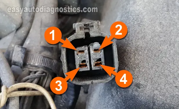 Making Sure The Crank Angle Sensor Is Getting Ground. How To Test The Crank Angle Sensor (1990, 1991, 1992, 1993, 1994, 1995, 1996 2.4L Nissan D21 Pickup, Pickup, 240SX)