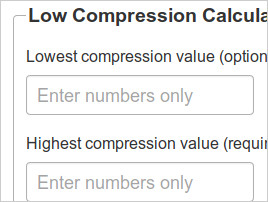Online Low Engine Compression Calculator Online Low Engine Compression Calculator