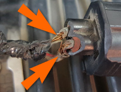 IAT Sensor Wire Insulation Problem And Wires Shorted Together IAT Sensor Wire Insulation Problem And Wires Shorted Together