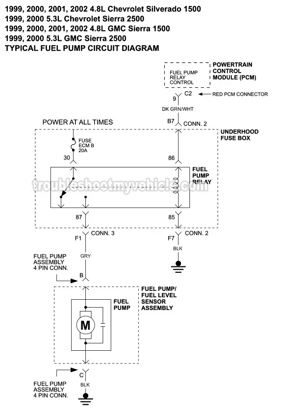 2003 Chevy Silverado 1500 Fuel Pump Wiring Diagram - Wiring Diagram