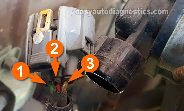 Making Sure The TPS Is Getting Ground. How To Test The Throttle Position Sensor (TPS) -1990, 1991, 1992, 1993, 1994, 1995, 1996, 1997 2.2L Honda Accord And Odyssey
