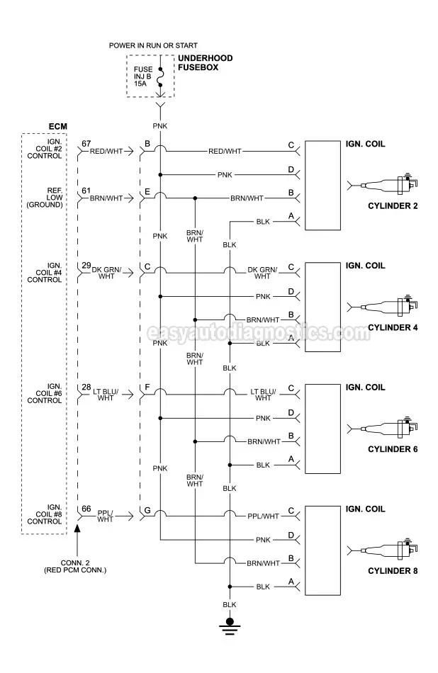Ignition Coil Circuit Wiring Diagram, Spark Plug Wiring Diagram Chevy 350 Vortec