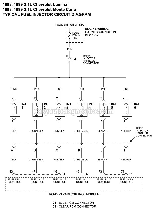 Fuel Injector Circuit Diagram 1998