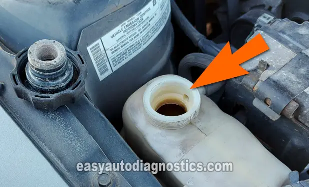 Fuel Pressure Tester Adapter Installation. Troubleshooting A Blown Head Gasket. Exhaust Gases Shooting Out Of The Radiator (1996, 1997, 1998, 1999, 2000, 2001, 2002, 2003, 2004, 2005 3.4L Chevrolet: Impala, Monte Carlo, Lumina Minivan, Venture, Pontiac: Aztek, Grand Am, Montana, Trans Sport)