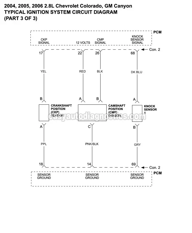 Ignition System Wiring Diagram L Chevrolet Colorado Gmc Canyon