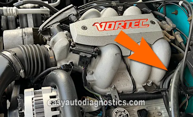 Fuel Pressure Tester Adapter Installation. How To Test The Fuel Pump (1992, 1993, 1994, 1995 4.3L V6 CPI Chevrolet S10 Pickup And GMC Sonoma)