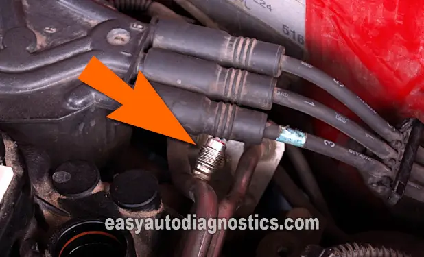 Fuel Pressure Tester Adapter Installation. How To Test The Fuel Pump (1996, 1997, 1998, 1999, 2000, 2001, 2002, 2003 4.3L V6 Chevrolet S10 Pickup, GMC Sonoma, Isuzu Hombre)