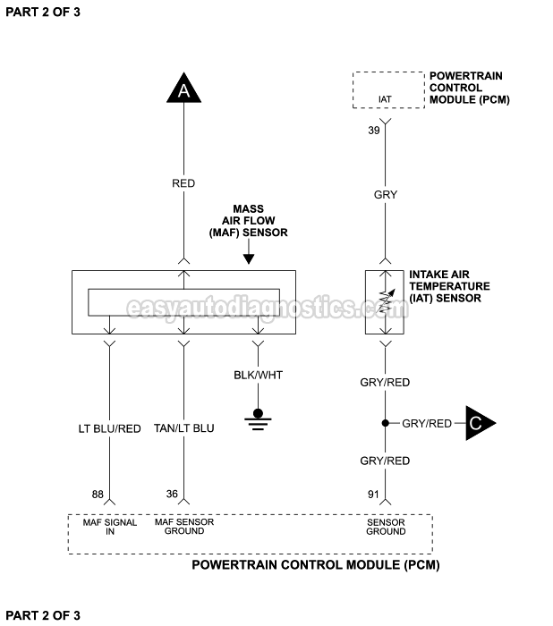 PART 2 of 3: MAF Sensor Wiring Diagram (1997, 1998 4.6L, 5.4L Ford F150 And F250 Light Duty)