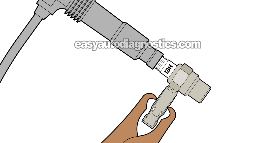 Testing For Spark At The Spark Plug Wire. How To Test The Ignition Coil Pack (1991, 1992, 1993, 1994, 1995, 1996 1.9L Ford Escort, Mercury Tracer)
