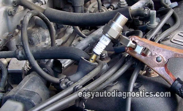 Testing The Ignition Coil High Tension Wire. How To Test The Igniter And Ignition Coil, Honda 2.2L (Coil Outside of Distributor)