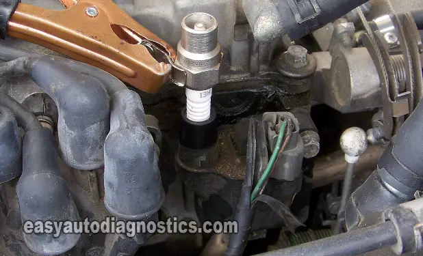 Testing The Ignition Coil For Spark. Power Transistor Test And Ignition Coil Test 2.4L Nissan Altima (1993-1997)