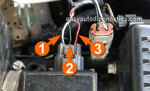 Making Sure The MAF Sensor Is Getting Ground. Mass Air Flow (MAF) Sensor Test 3.0L Nissan Maxima (1995-1999)