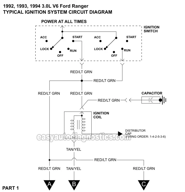 Ford Distributor Wiring Diagram from easyautodiagnostics.com