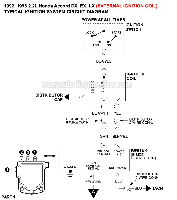 1992 honda accord ignition coil