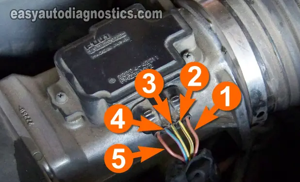 Making Sure The MAF Sensor Is Getting Power. How To Test The 1990, 1991, 1992, 1993, and 1994 Lexus LS400 MAF Sensor