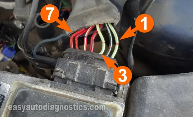 Making Sure The VAF Sensor Is Getting Ground. How To Test The Vane Air Flow Sensor (1988, 1989, 1990, 1991, 1992 2.2L Mazda 626)