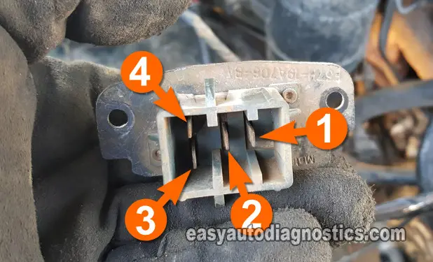 Resistance Testing The Blower Motor Resistor. How To Test The Blower Motor Resistor (1995, 1996, 1997 2.3L Ford Ranger And Mazda B2300)