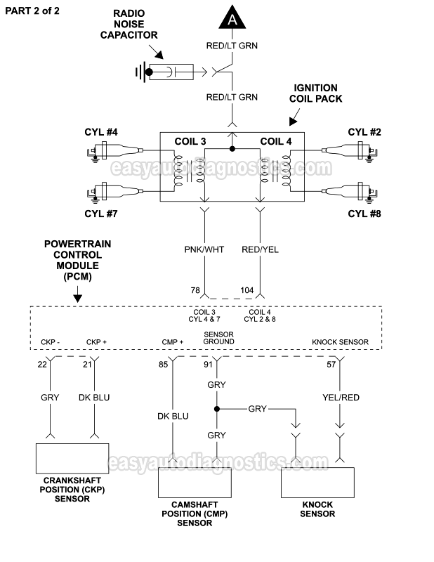 PART 1 of 2: Ignition System Wiring Diagram (1997, 1998, 1999 4.6L Ford F150, F250)