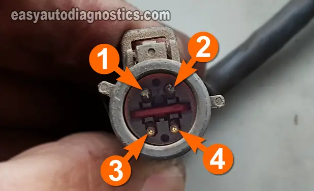 Testing The Resistance Of The Heater Element. Testing The Rear O2 Sensor's Heater (1998, 1999, 2000, 2001 2.5L Ford Ranger And Mazda B2500)