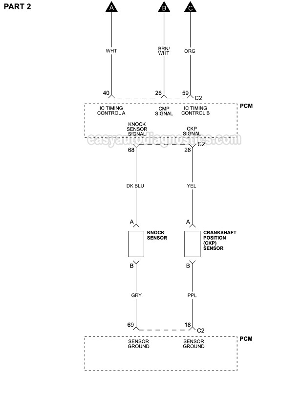 Ignition System Wiring Diagram (2004-2006 2.2L Chevrolet Malibu)