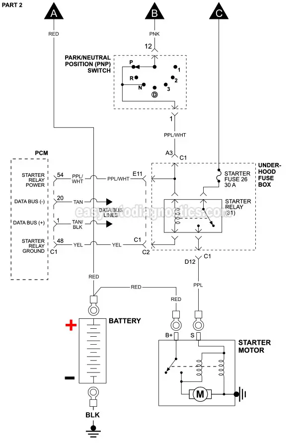 Starter Motor Circuit Wiring Diagram (2004-2005 2.2L ... 2004 chevy malibu wiring diagram only 