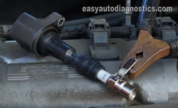 Checking For Spark With A Spark Tester. How To Test The Ignition Coils (2.4L Chevrolet Cobalt, HHR, Malibu And 2.4L Pontiac G5 GT, G6, Solstice)