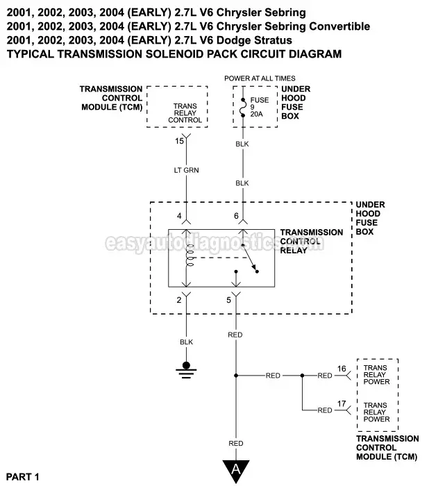 Chrysler Sebring Electrical Schematic - Wiring Diagram