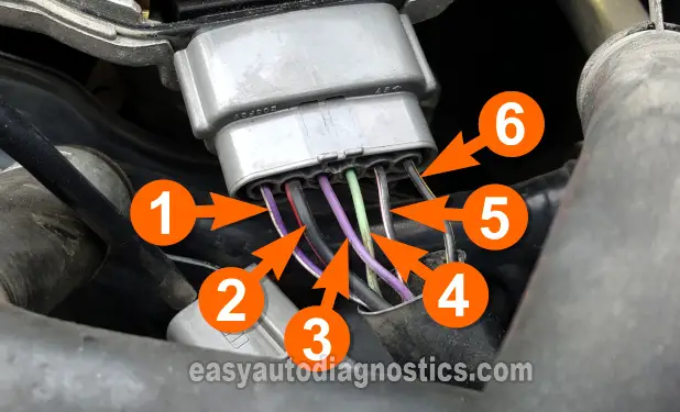 Making Sure The Cam Sensor Is Getting Power. How To Test The Camshaft Position Sensor (1996, 1997, 1998, 1999, 2000, 2001, 2002, 2003, 2004 3.3L V6 Nissan Frontier, Quest, Pathfinder, Infinit QX-4, And Mercury Villager)