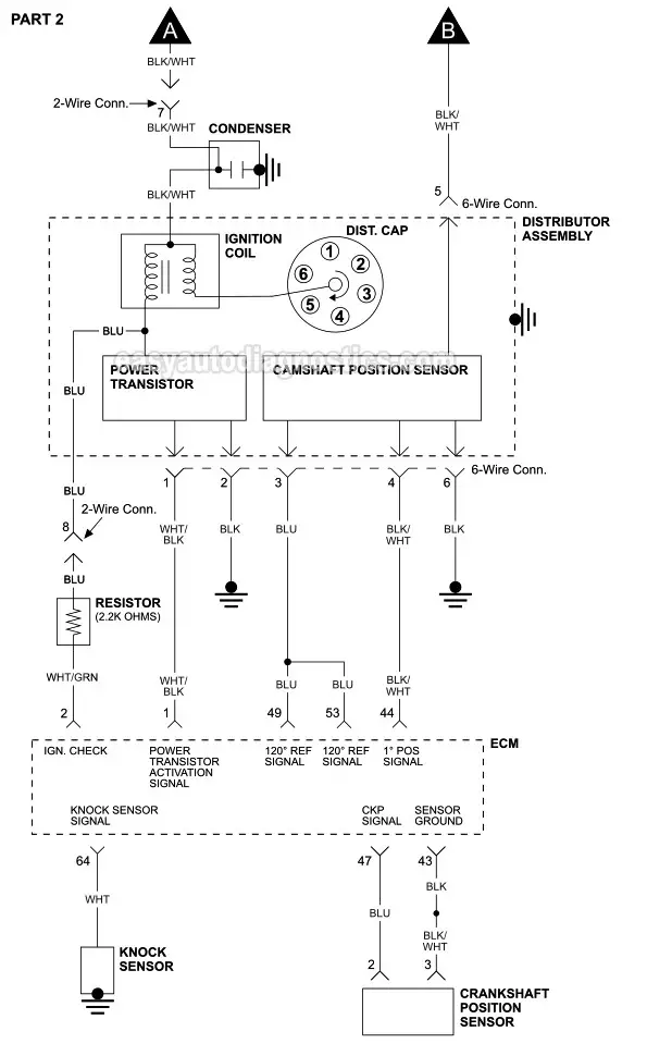 Part 2 -Ignition System Wiring Diagram (1996, 1997, 1998, 1999, 2000 3.3L Nissan Pathfinder. 1997, 1998, 1999, 2000 3.3L Infiniti QX-4)
