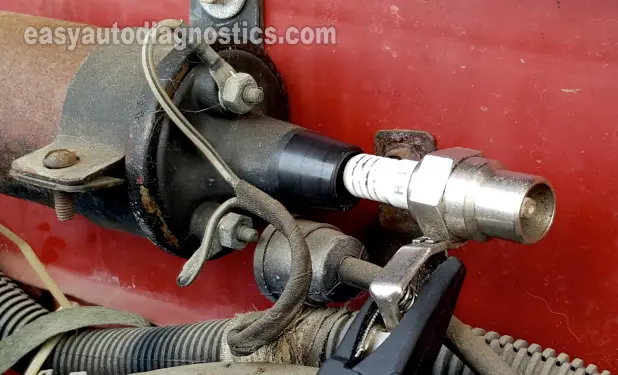 Testing For Spark Directly On The Ignition Coil Tower. Making Sure The Ignition Coil Is Getting Power. How To Test The Ignition Coil (1988, 1989, 1990 2.5L SOHC Dodge Dakota Pickup)