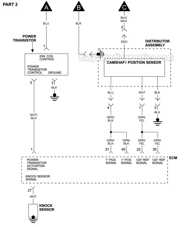 Part 2 -Ignition System Wiring Diagram (1990, 1991, 1992, 1993 3.0L V6 Nissan Pick Up And Pathfinder)