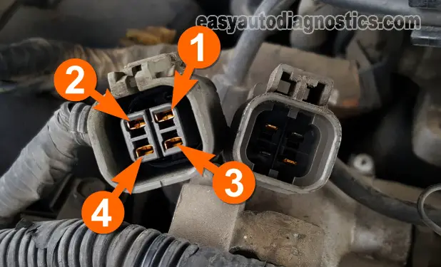 Distributor 4-Wire Electrical Connector Pin Out (1990, 1991, 1992, 1993, 1994, 1995 3.OL V6 Nissan Pick Up And Pathfinder).