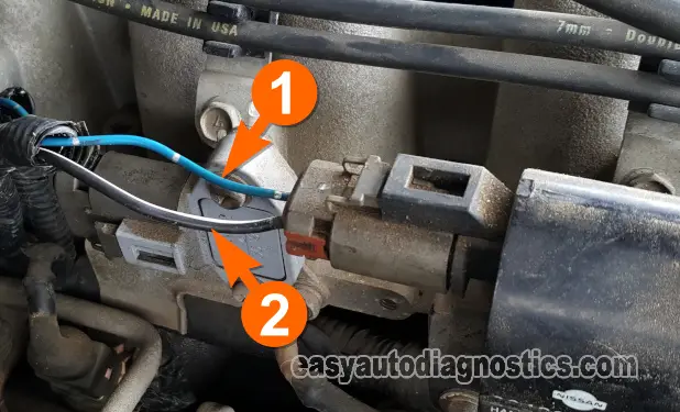 Making Sure The Ignition Coil Is Getting 12 Volts. Power Transistor Test And Ignition Coil Test (1990, 1991, 1992, 1993, 1993, 1994, 1995 3.0L Nissan Pathfinder, D21, And Pick Up)